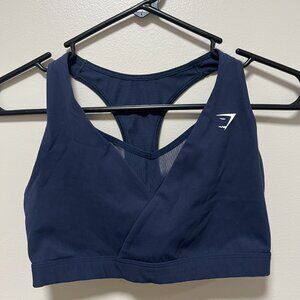 Gymshark Crossover Navy Blue Sports bra